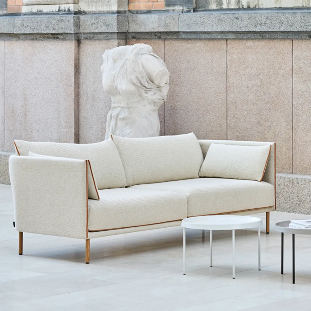 Silhouette 2-sits soffa, Olavi 03 grey-svart metallben HAY