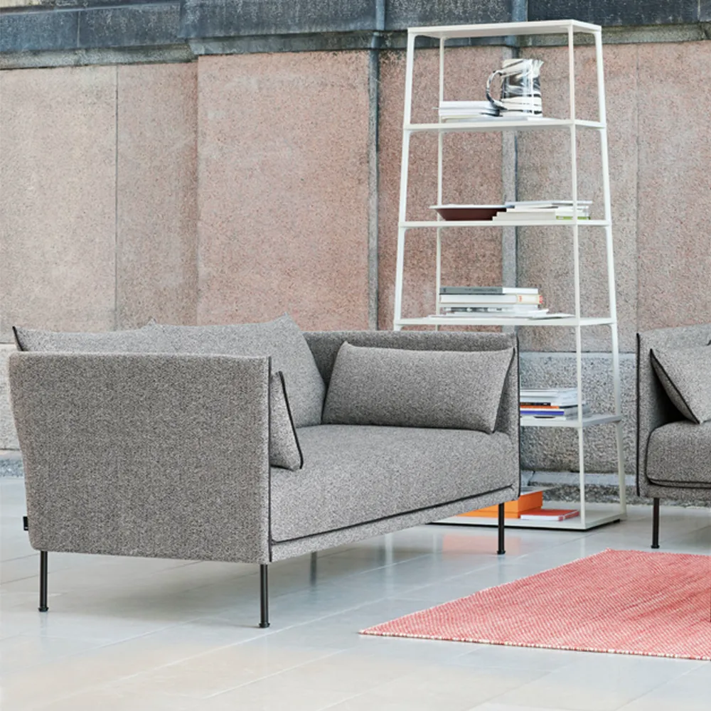 Silhouette 2-sits soffa, Olavi 03 grey-svart metallben HAY