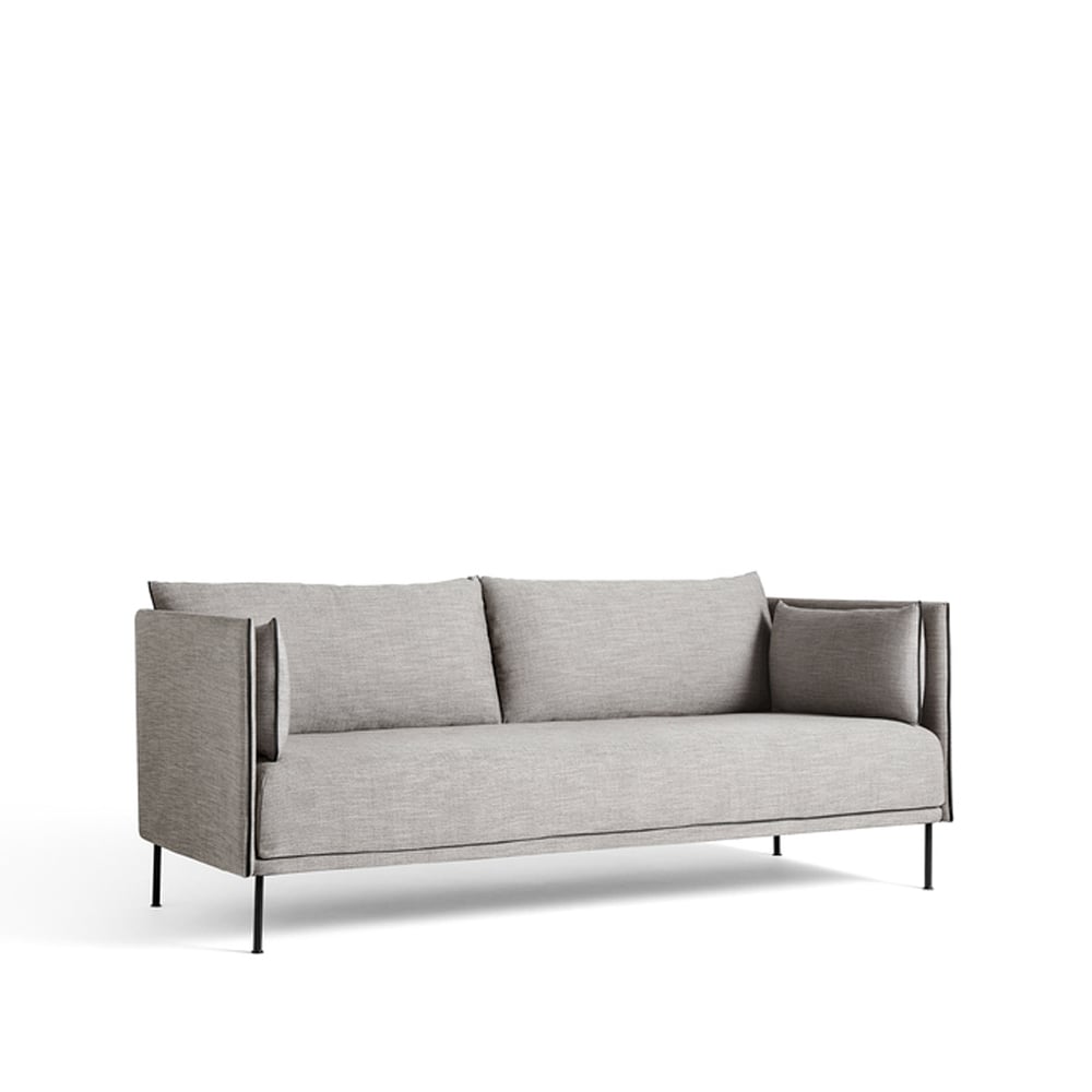 HAY Silhouette 2-sits soffa Ruskin 33-svart metallben
