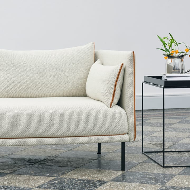 Silhouette 3-sits soffa, Ruskin 33-svart metallben HAY