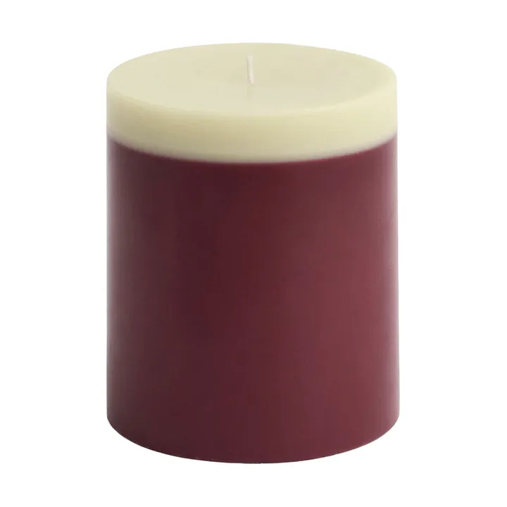Silo Candle blockljus - Bordeaux-lime white, Ø9,5x11 cm - HAY