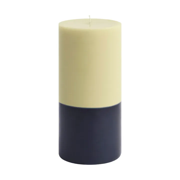 Silo Candle blockljus - Lime white-midnight blue, Ø9,5x20 cm - HAY