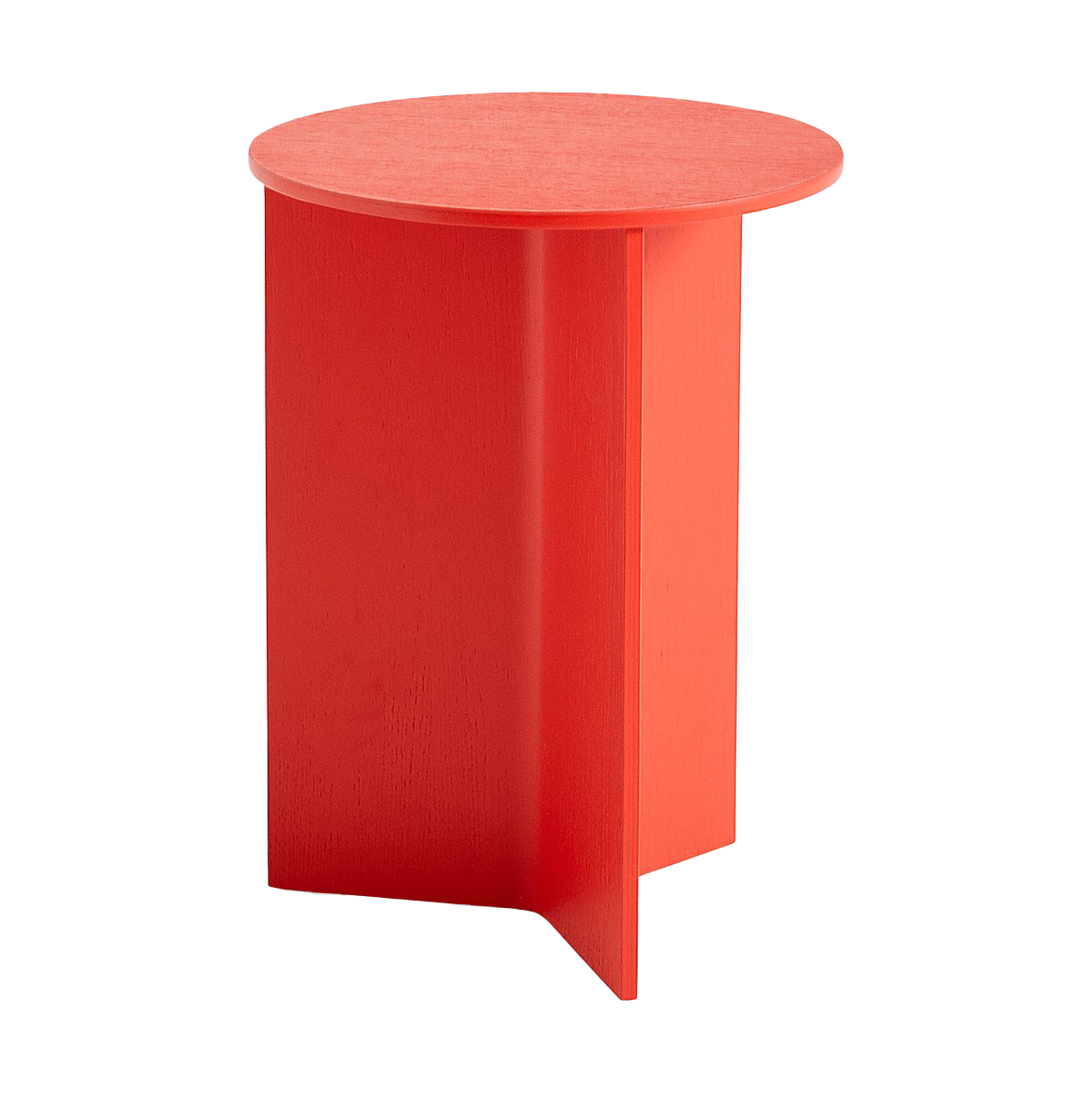 HAY Slit high sidobord 35 cm Candy red lacquered oak