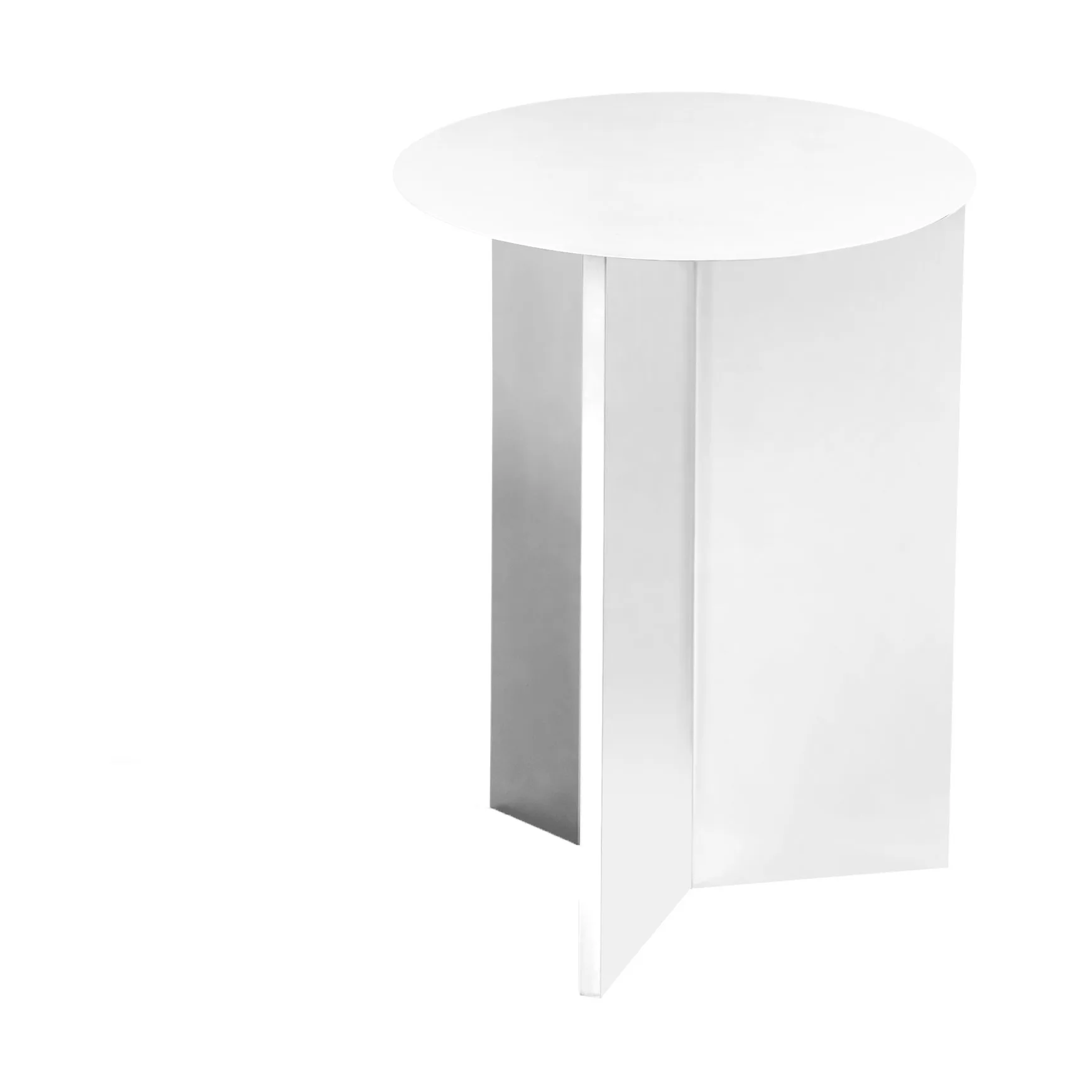 Slit high sidobord Ø35 cm, White HAY