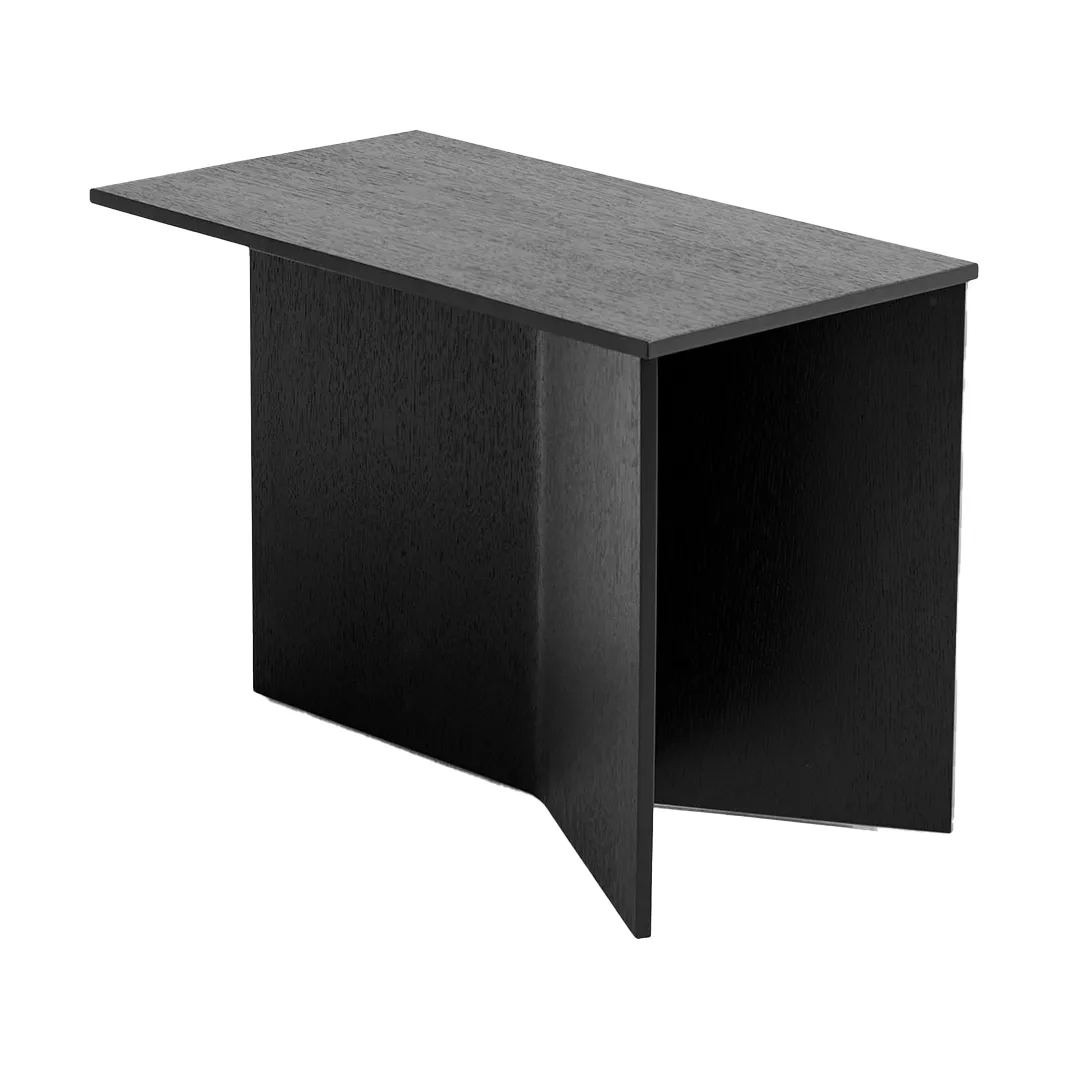 Slit Oblong sidobord 27,5x49 cm, Black lacquered oak HAY