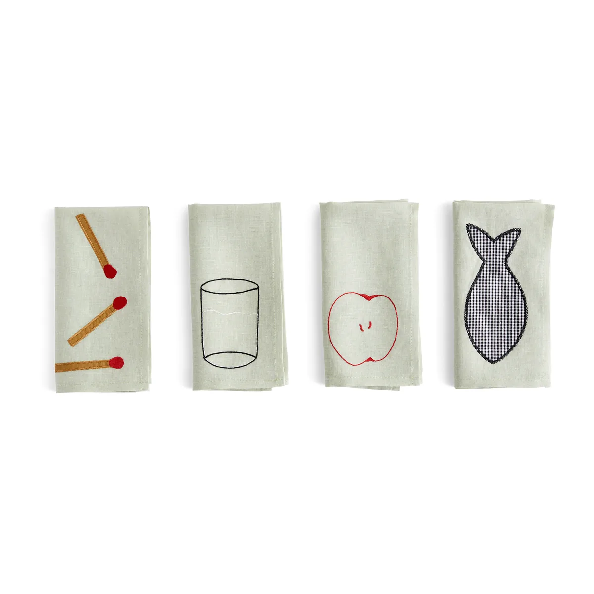 HAY Sobremesa linneservett 45x45 cm 4-pack Green