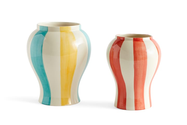 Sobremesa stripe vas L 25 cm, Green-yellow HAY