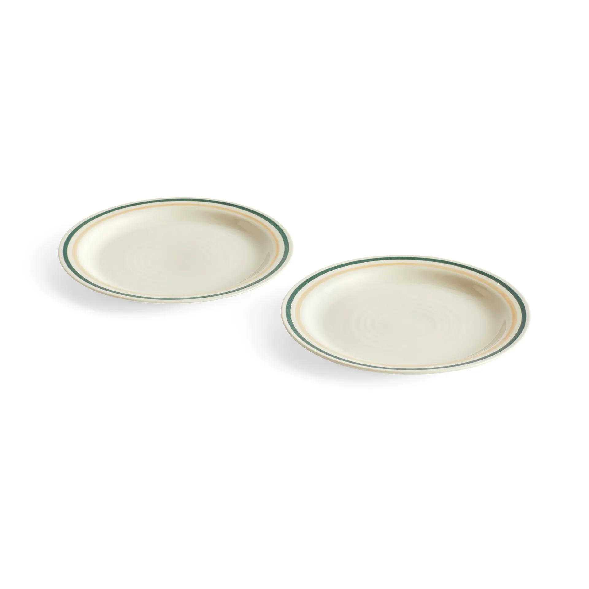 Sobremesa tallrik Ø24,5 cm 2-pack, Green-sand HAY