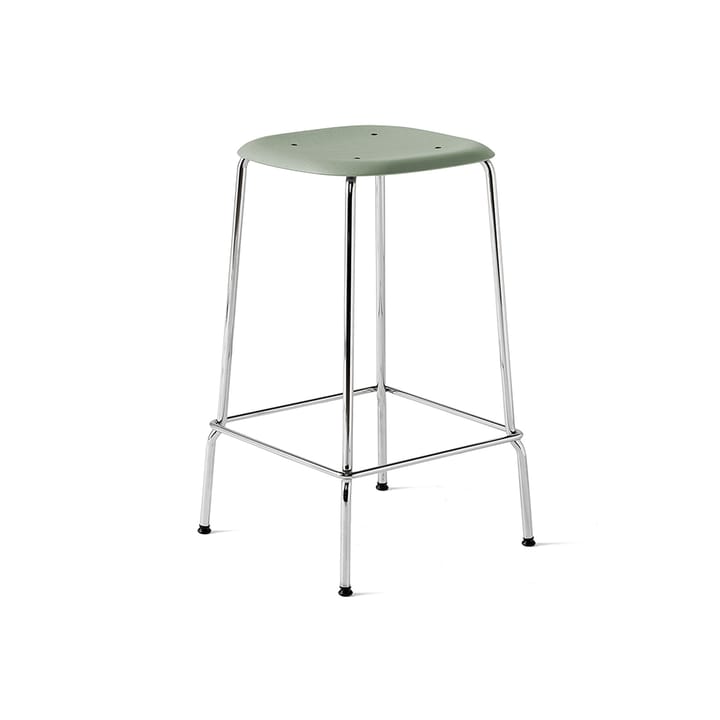 Soft Edge 30 Low barpall - dusty green, kromstativ - HAY