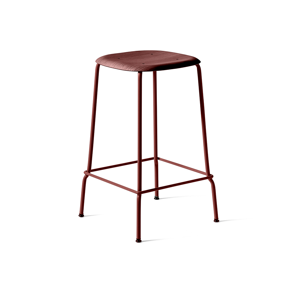 HAY Soft Edge 30 Low barpall fall red, fall red stålstativ