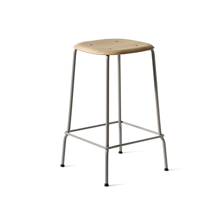 Soft Edge 30 Low barpall - soft grey, kromstativ - HAY
