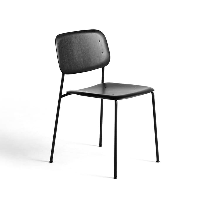 Soft Edge 40 stol - Black oak-svart stålstativ - HAY