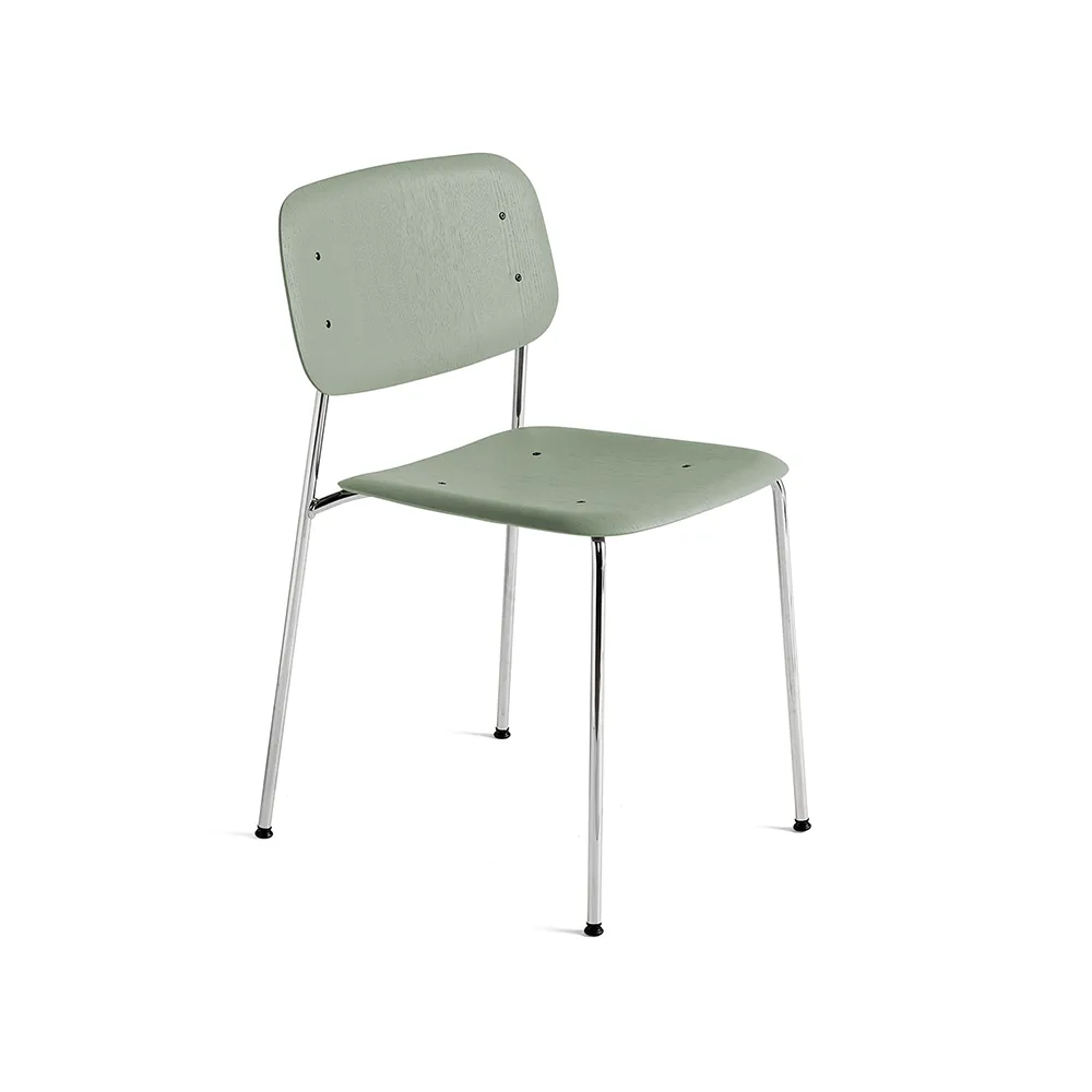 Soft Edge 40 stol, Dusty green-kromstativ HAY