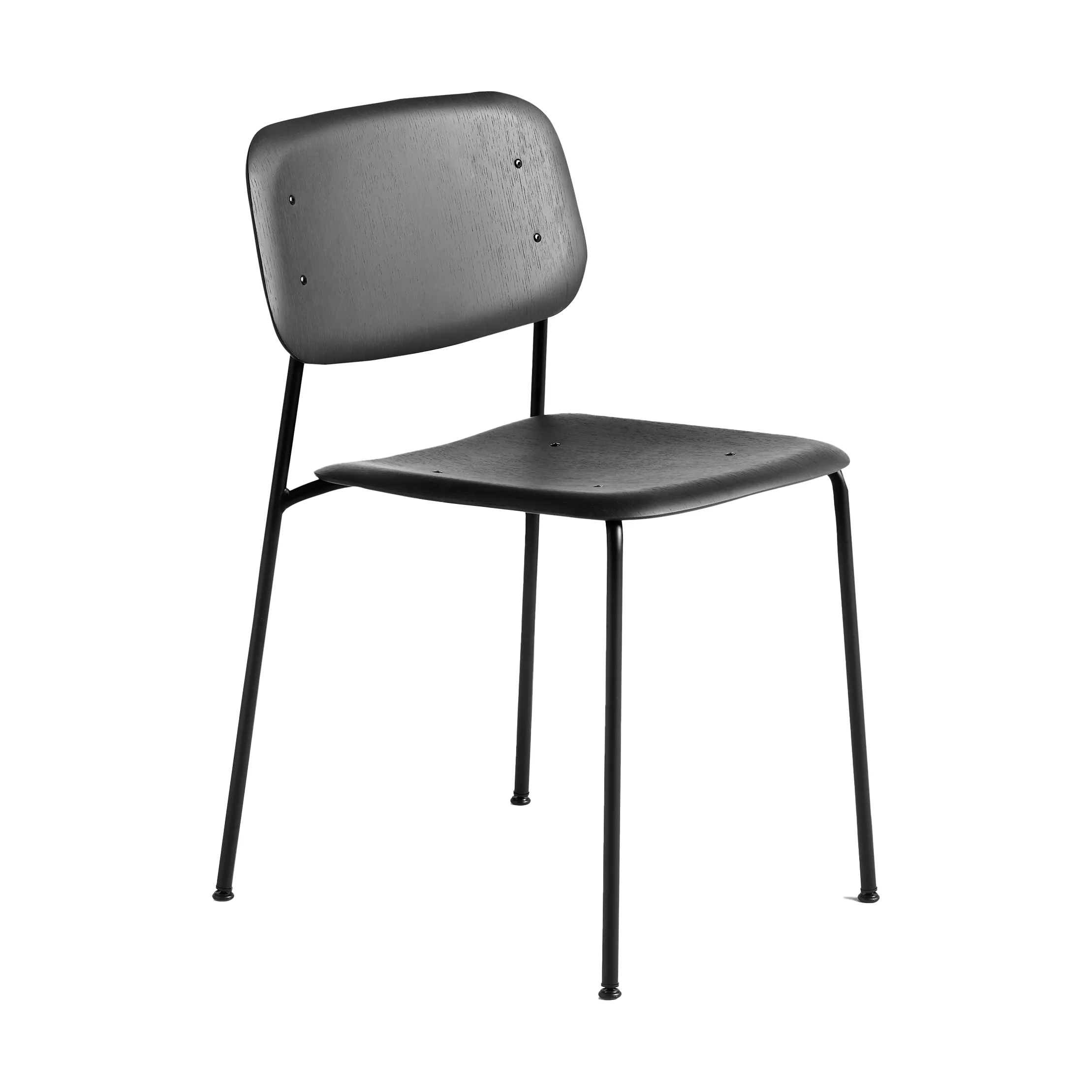 Soft Edge 40 stol, Soft black, svart stålstativ