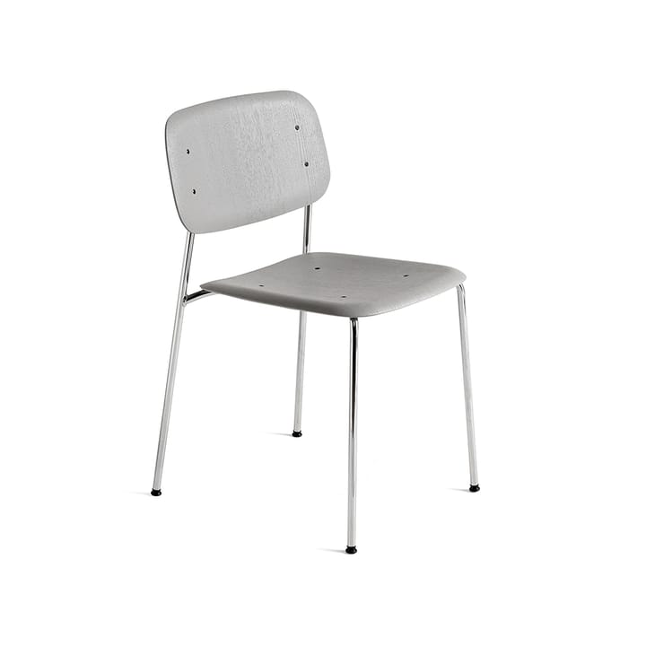 Soft Edge 40 stol - soft grey, kromstativ - HAY