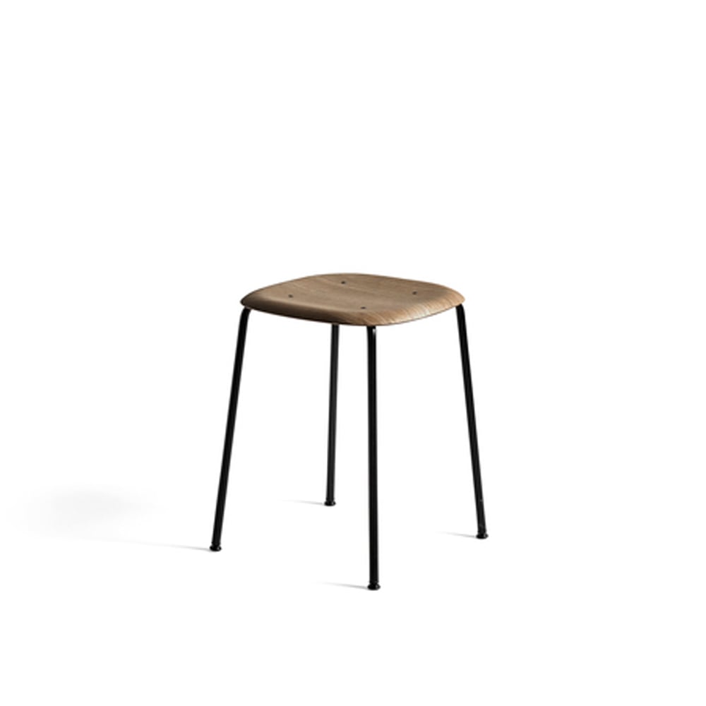 HAY Soft Edge 70 pall oak-svart stålstativ | Skandinavisk Design | Pallar | Beige