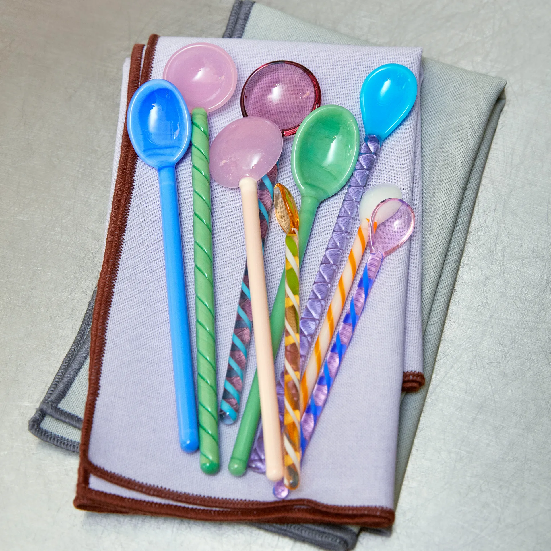 Spice glassked 3-pack, Amber-light pink-white HAY