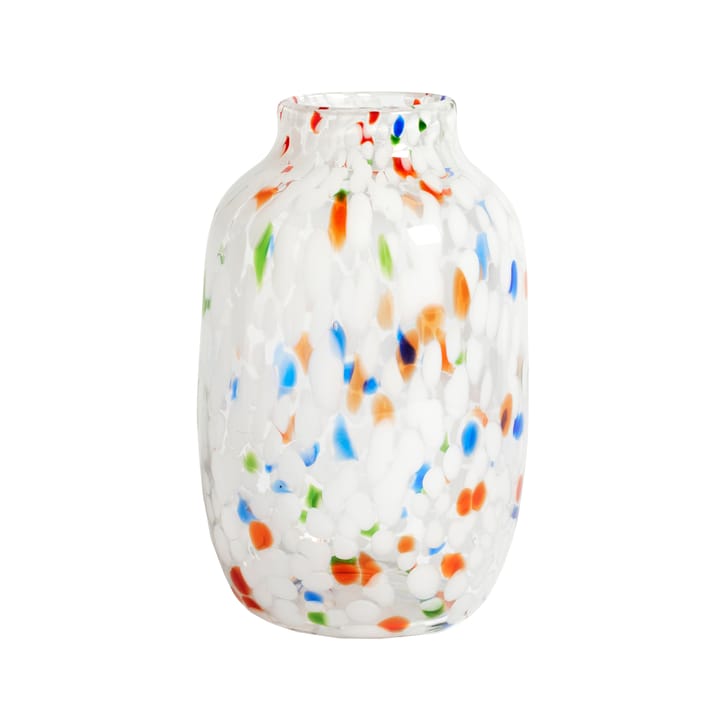 Splash Round vas L 27 cm - White dot (multi) - HAY
