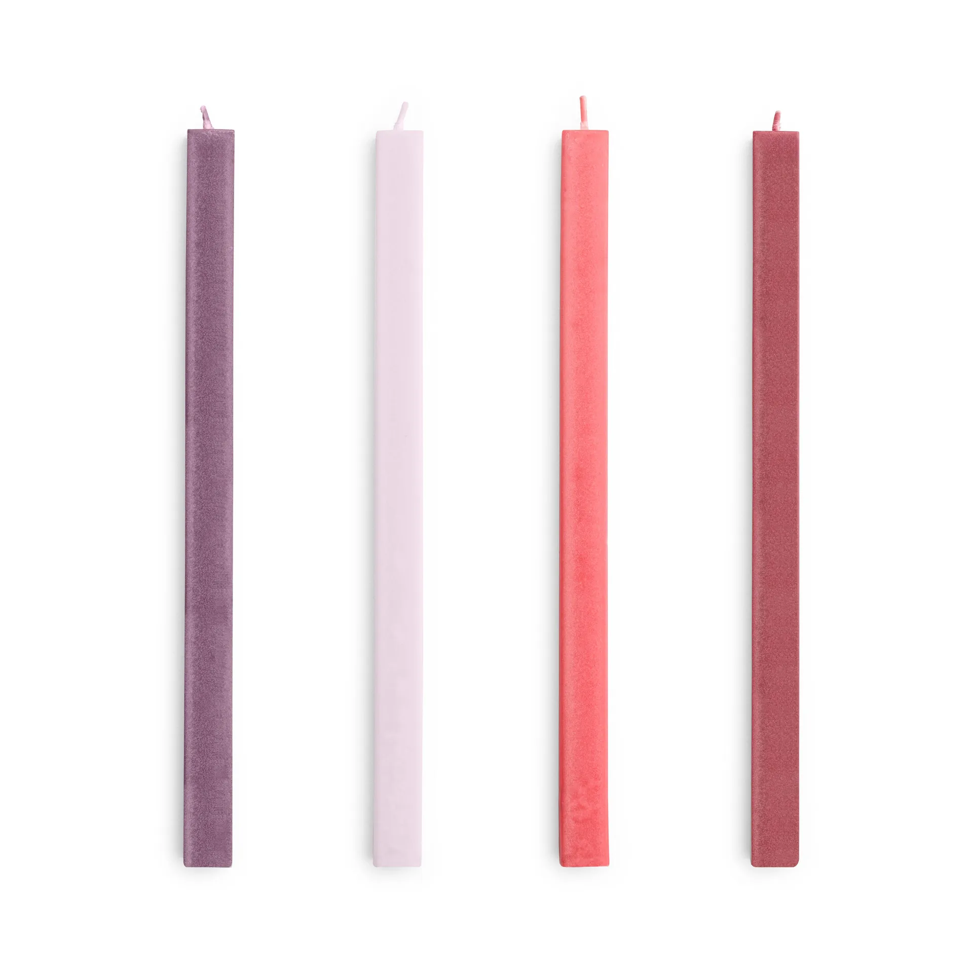 Square Candle ljus mix 4-pack, Reds-bordeaux HAY
