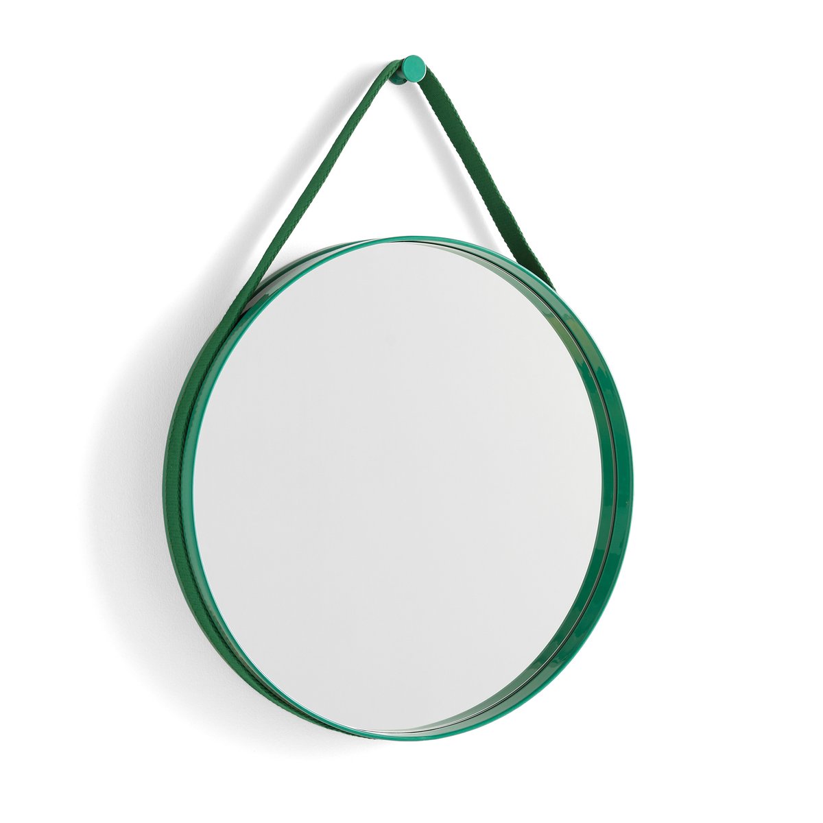 HAY Strap Mirror spegel 50 cm Green | Skandinavisk Design | Väggspeglar | Grön