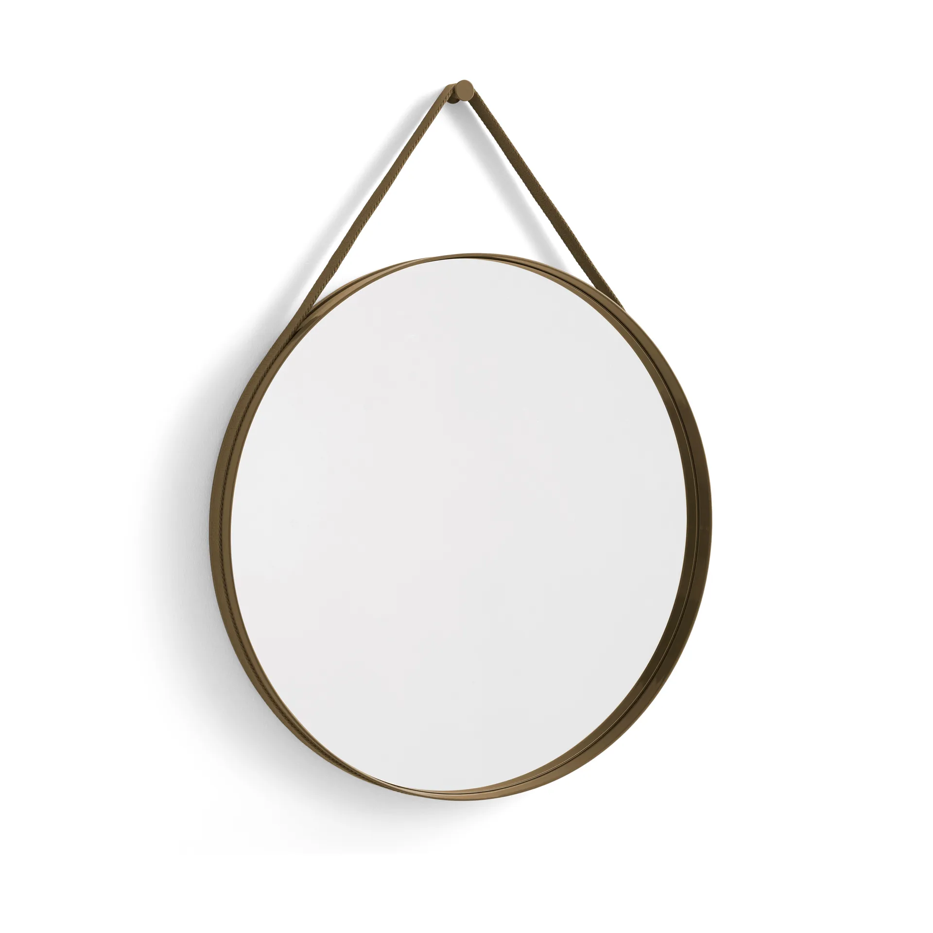 Strap Mirror spegel Ø70 cm, Light brown HAY