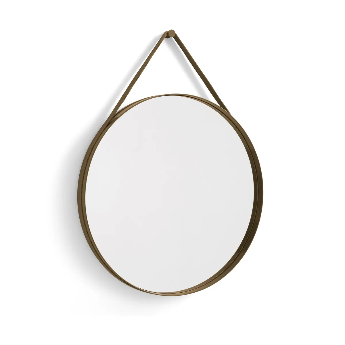 HAY Strap Mirror spegel Ø70 cm Light brown