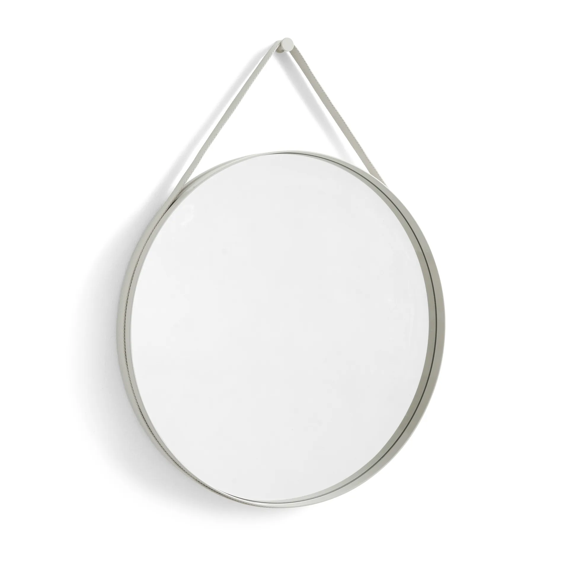 Strap Mirror spegel Ø70 cm, Light grey HAY