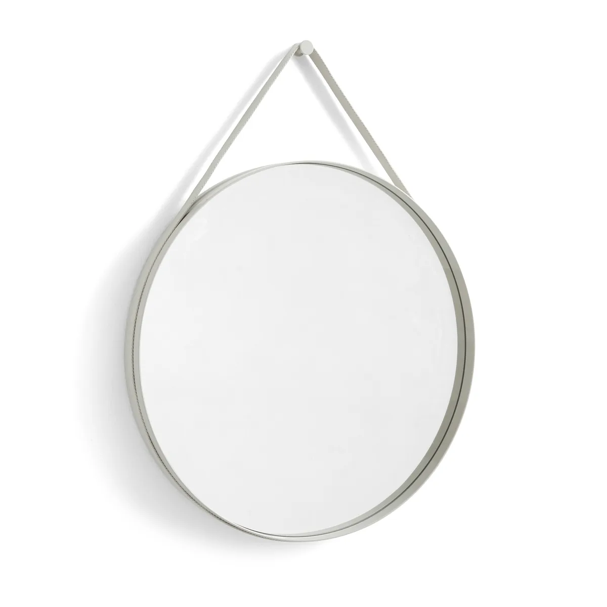 HAY Strap Mirror spegel Ø70 cm Light grey