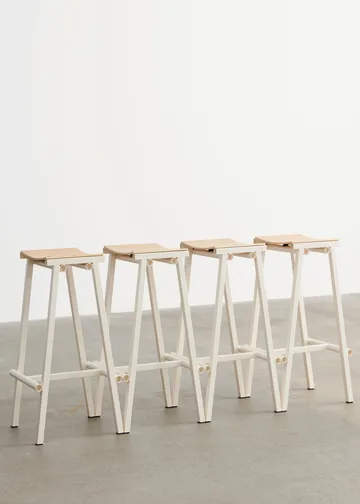 Taburete 8 high barstol 75 cm - Eggshell (vit) - HAY