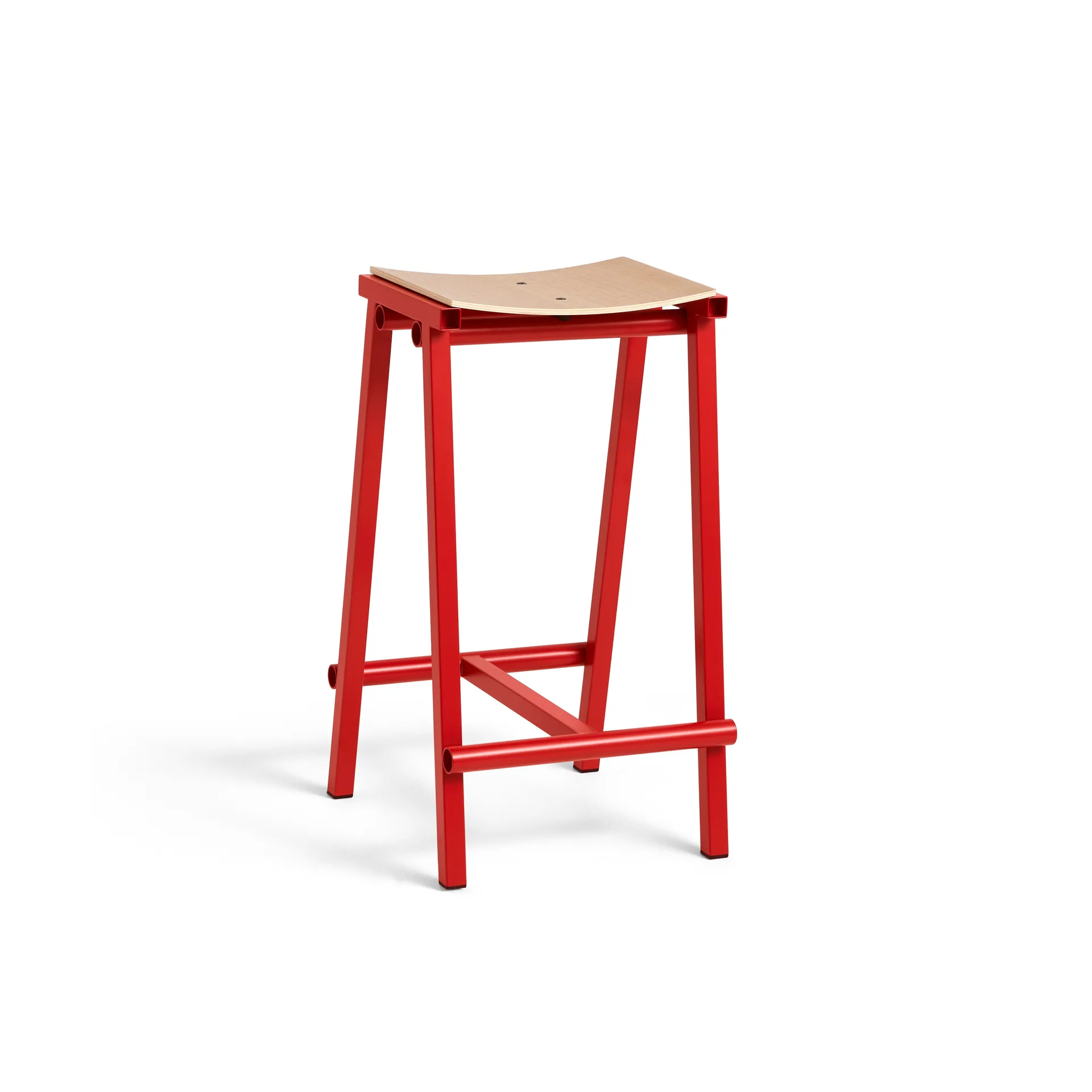 Taburete 8 low barstol 65 cm, Signal red (röd) HAY
