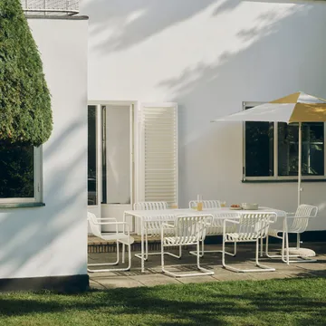 Terrazza Hexagon parasoll - Off white-ochre - HAY