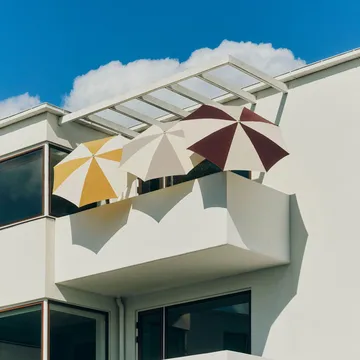 Terrazza Octagon parasoll - Off white-ochre - HAY