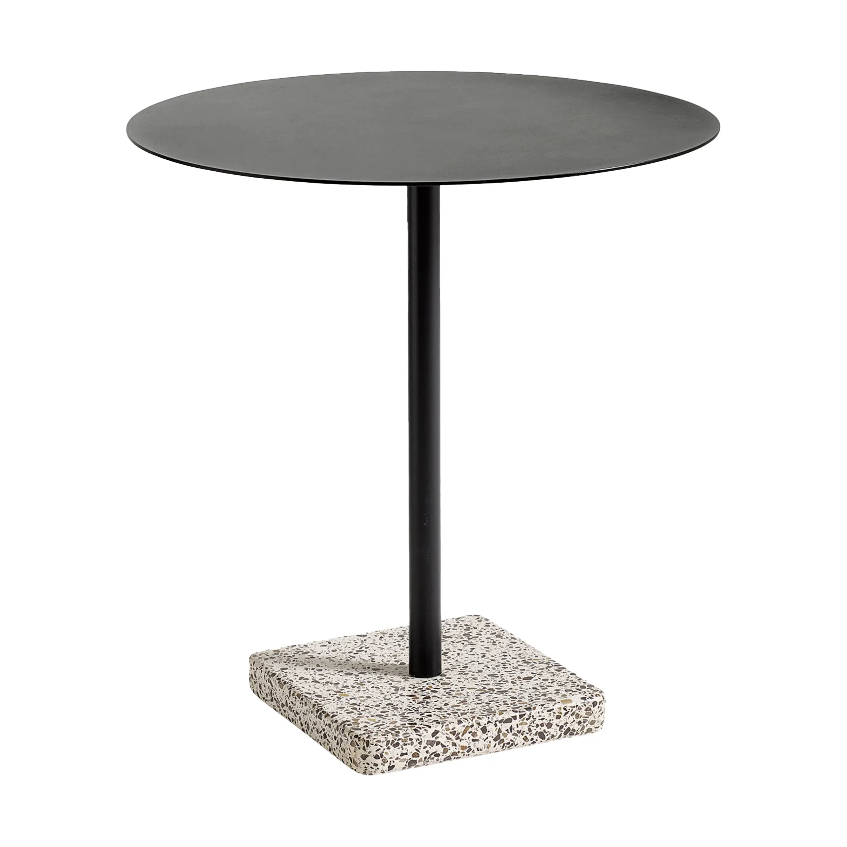 Terrazzo matbord Ø70 cm, Grey terrazzo-anthracite HAY