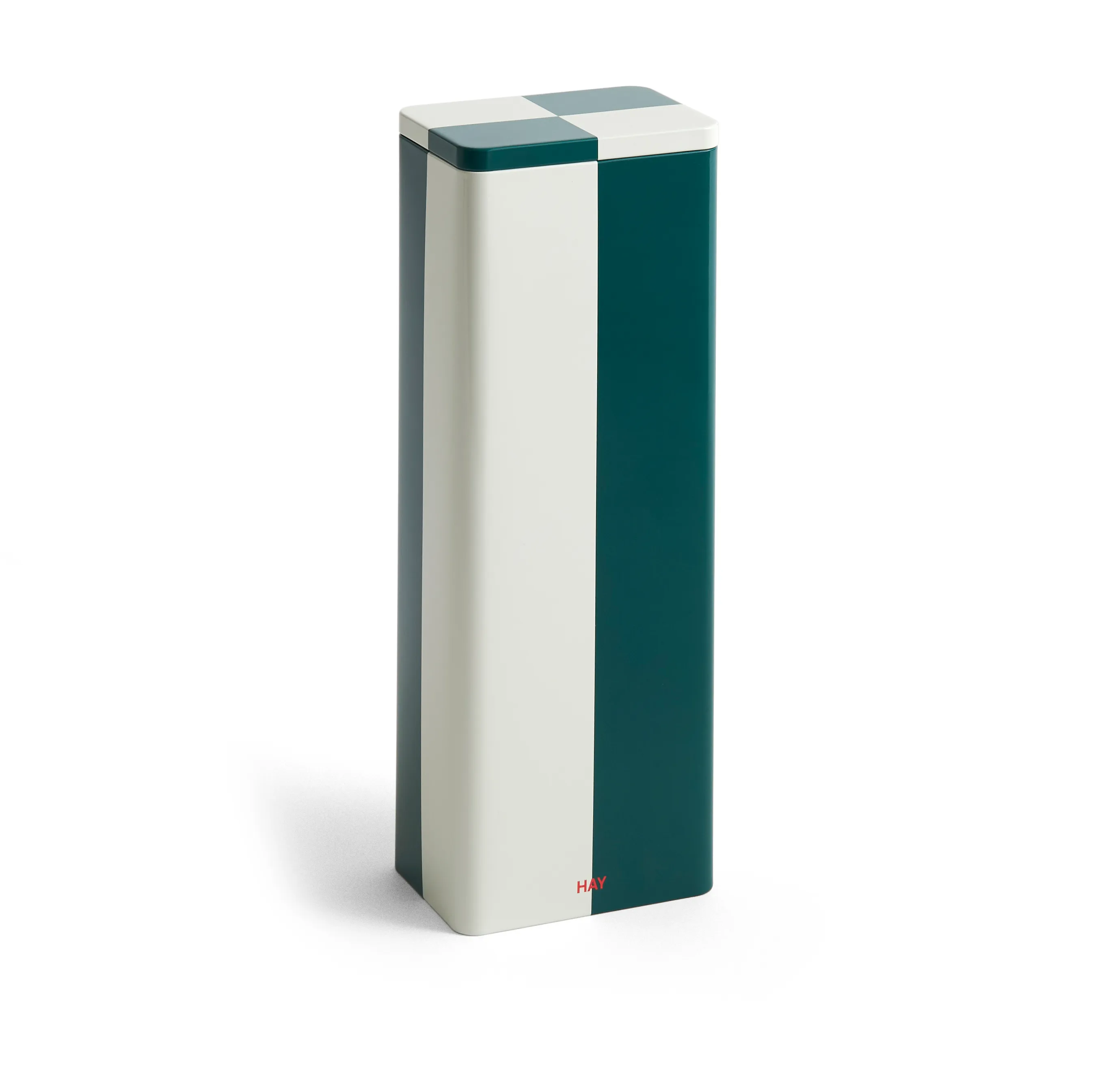 Tin Container förvaringsburk, Slim green-off