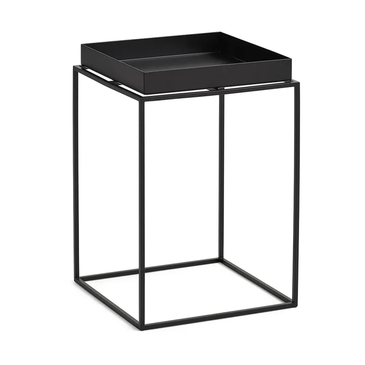 Tray Table medium brickbord - Black, 30x30x44 cm - HAY