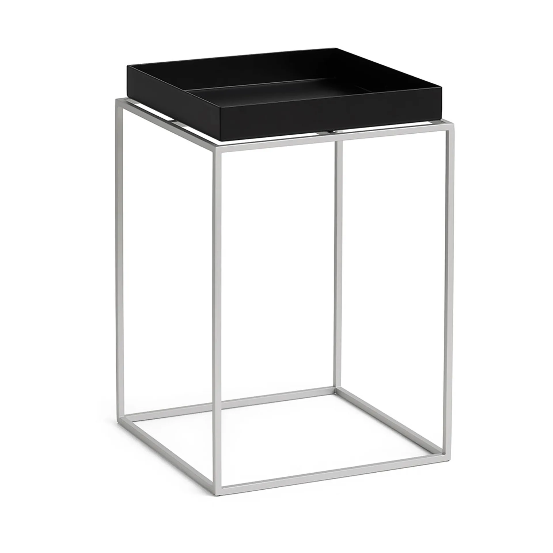 Tray Table medium brickbord, Black-silikon grå, 30x30x44 cm HAY