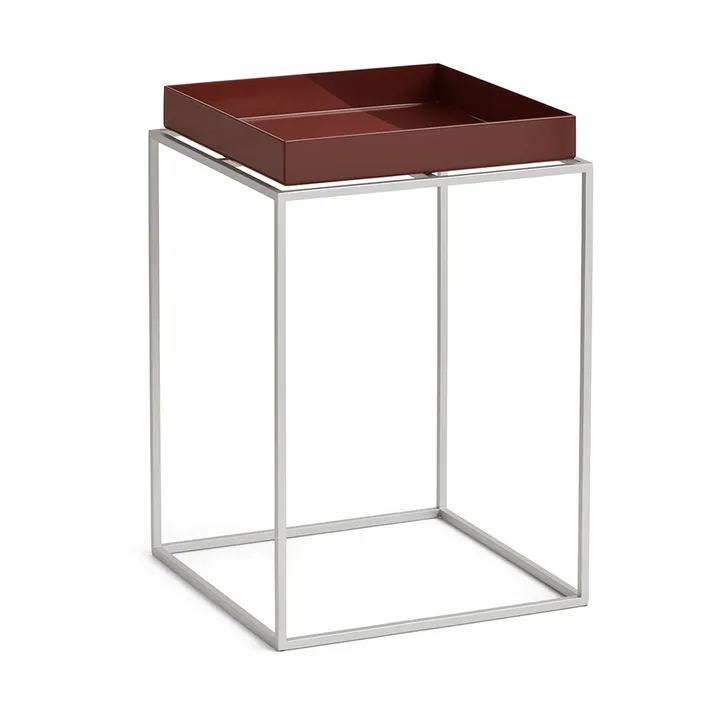 Tray Table medium brickbord - Chocolate-silikon grå, 30x30x44 cm - HAY