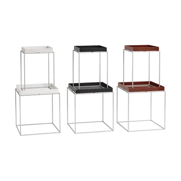 Tray Table medium brickbord - Chocolate-silikon grå, 30x30x44 cm - HAY