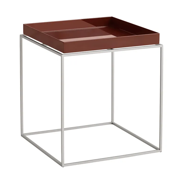 Tray Table medium brickbord - Chocolate-silikon grå, 40x40x44 cm - HAY