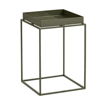 Tray Table medium brickbord - Olive green, 30x30x44 cm - HAY