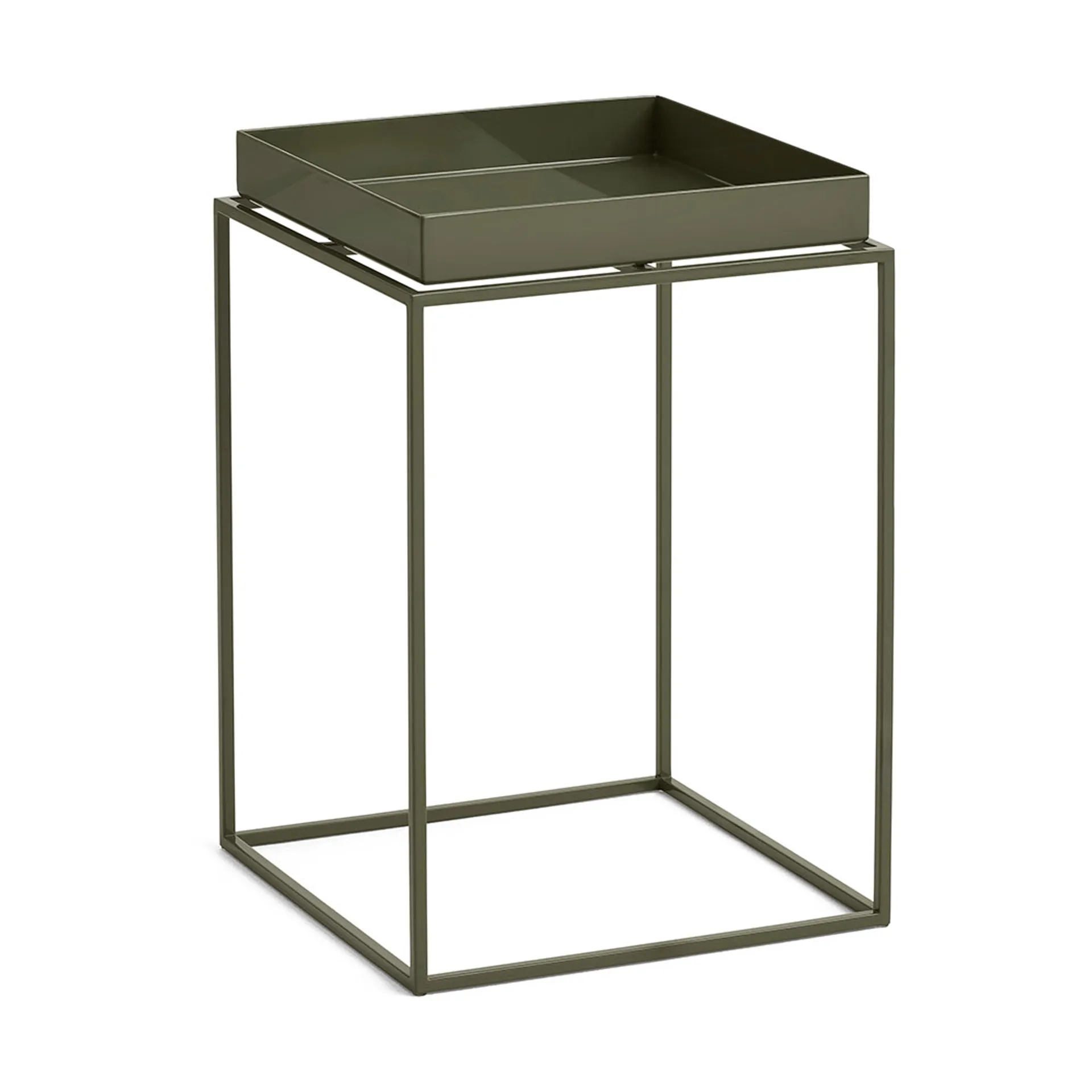 Tray Table medium brickbord, Olive green, 30x30x44 cm HAY Tray Table medium brickbord, Olive green, 30x30x44 cm HAY