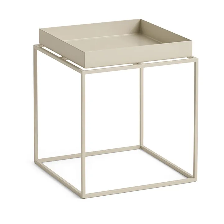 Tray Table medium brickbord - Warm beige, 30x30x34 cm - HAY