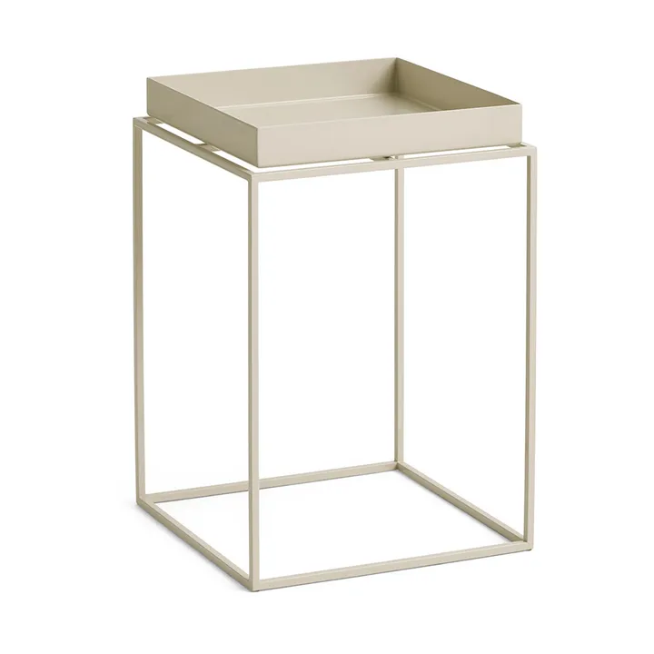 Tray Table medium brickbord - Warm beige, 30x30x44 cm - HAY