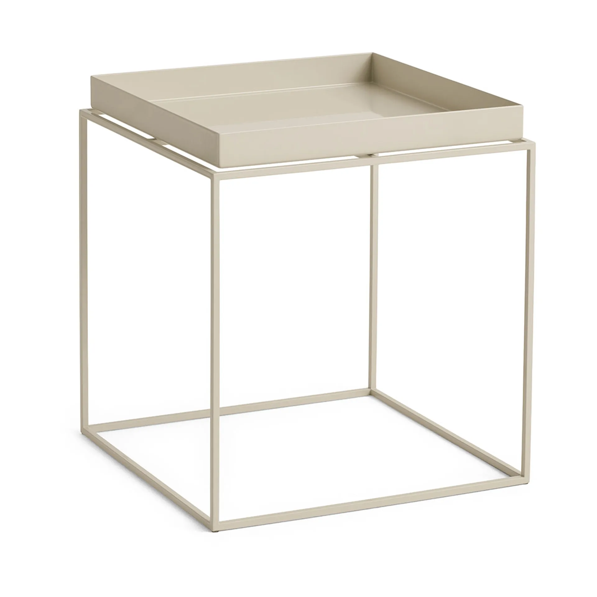 Tray Table medium brickbord, Warm beige, 40x40x44 cm HAY Tray Table medium brickbord, Warm beige, 40x40x44 cm HAY