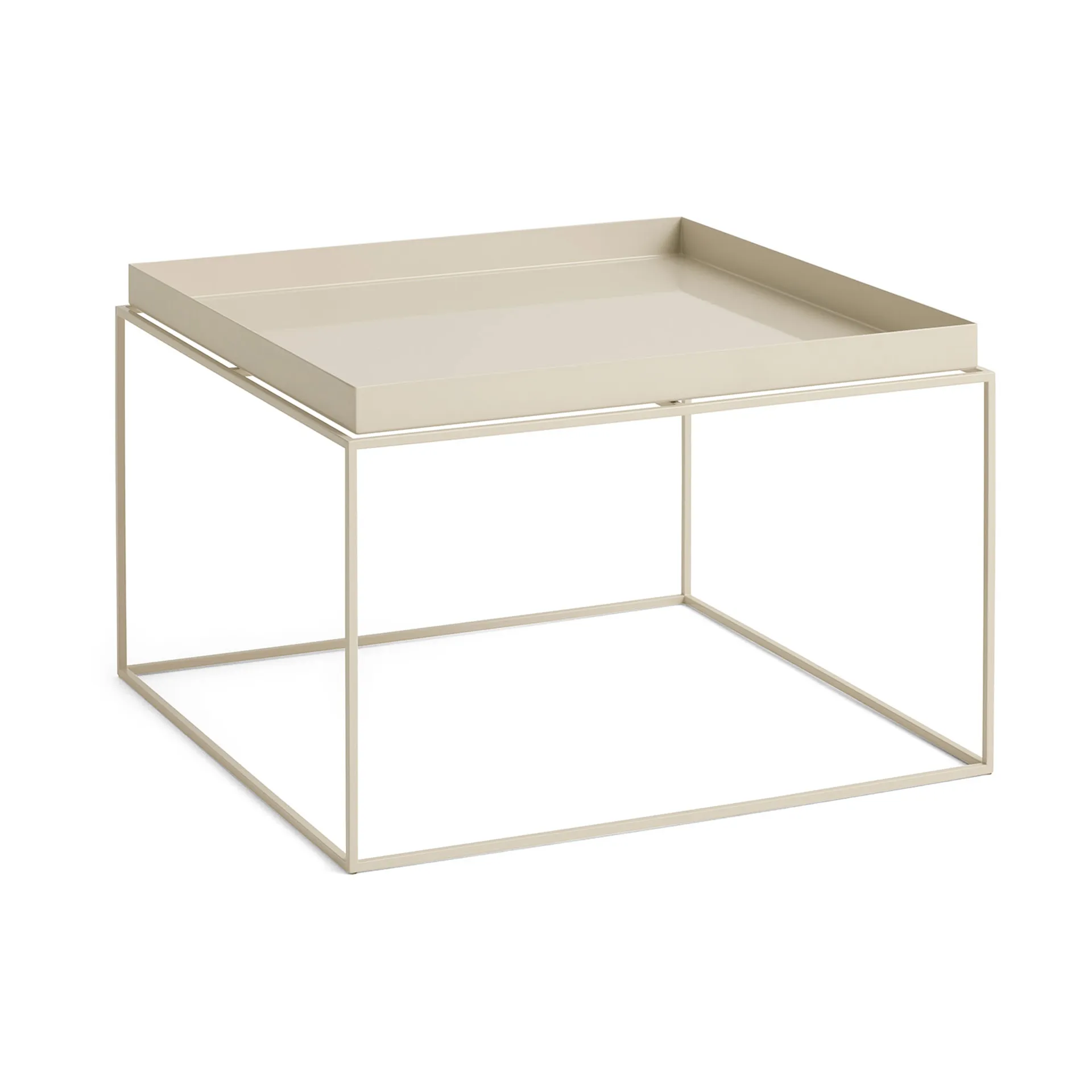 Tray Table medium brickbord, Warm beige, 60x60x39 cm HAY