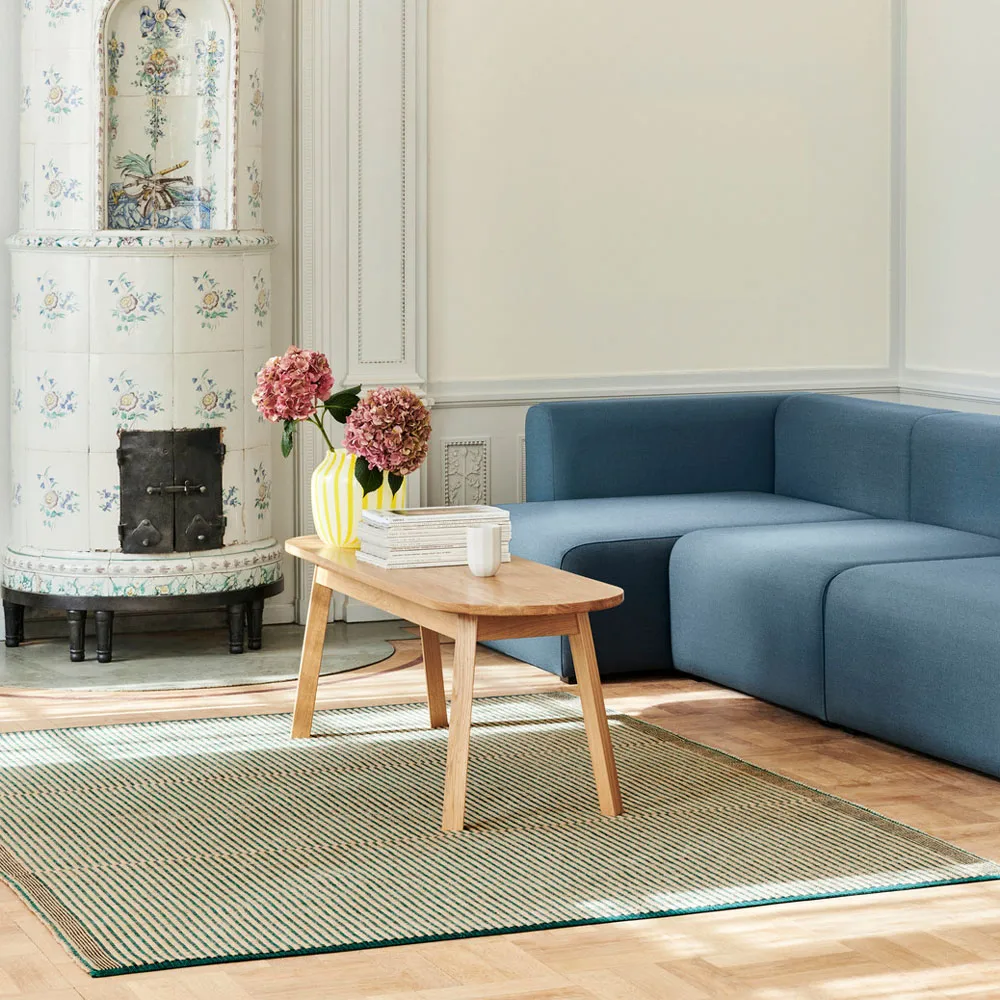 Triangle Leg bänk, water-based lacquered oak, 200 cm HAY