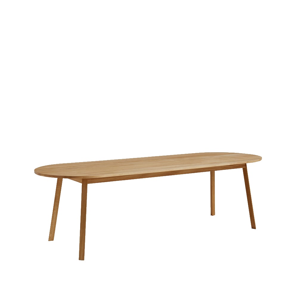 HAY Triangle Leg matbord ek olja, 250x85 cm | Skandinavisk Design | Matbord | Beige