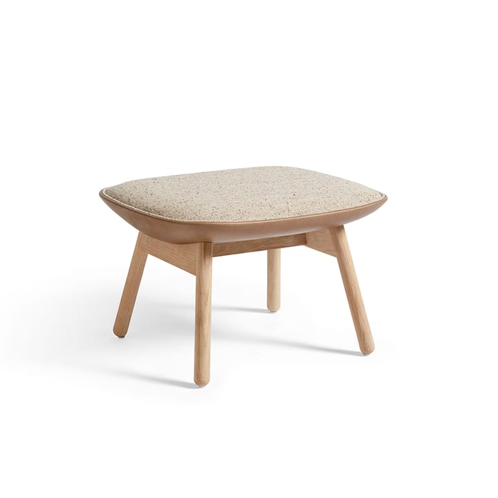 Uchiwa fotpall - bolgheri lgg60 melange-baksida sense nougat läder - HAY