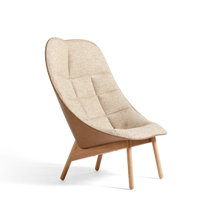 Uchiwa Quilt loungefåtölj, Bolgheri lgg60 melange-ek-sense nougat HAY