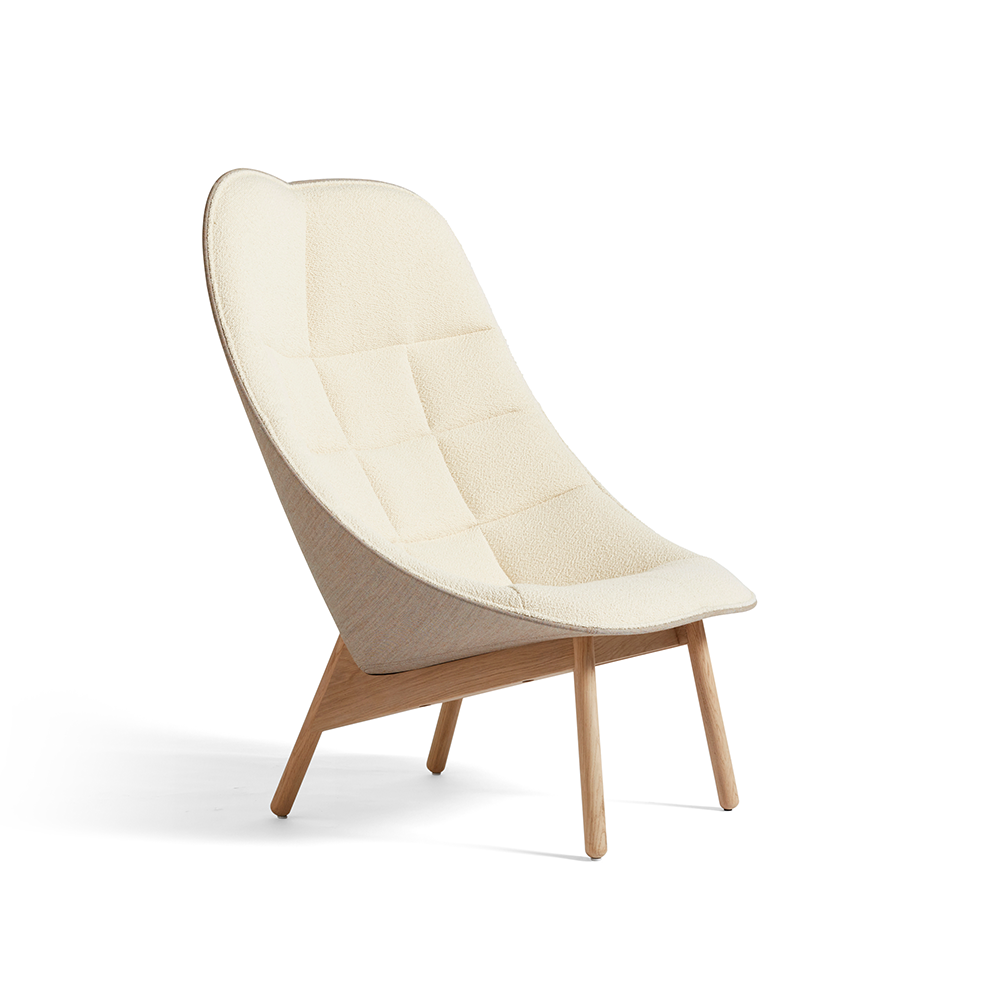 HAY Uchiwa Quilt loungefåtölj Cream A5-ek-canvas 244